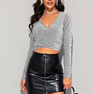 Sparkly Wrap Top